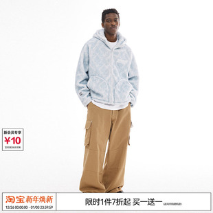 LOGO印花休闲连帽夹克摇粒绒外套 REFERENCE 特惠7折 EMPTY