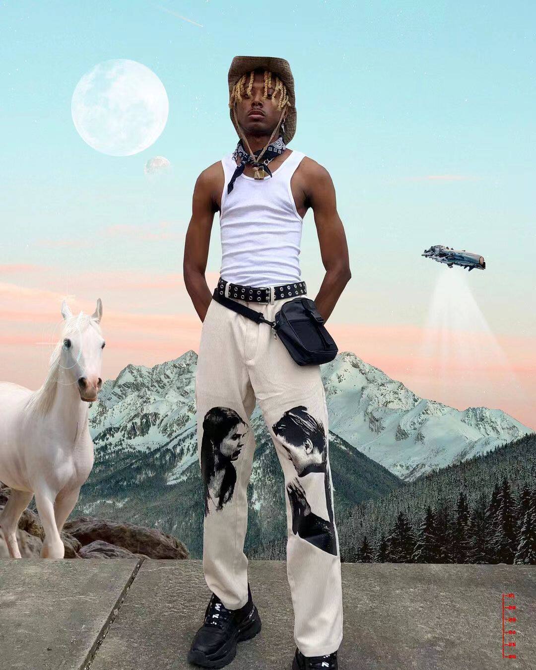 EMPTY REFERENCE时代少年团宋亚轩同款罗密欧与朱丽叶灯芯绒长裤_虎窝淘