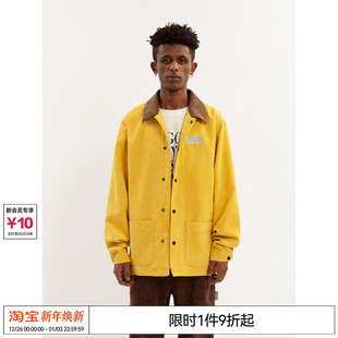 EMPTY 原创黄色复古拼接灯芯绒夹克男女休闲宽松外套 REFERENCE