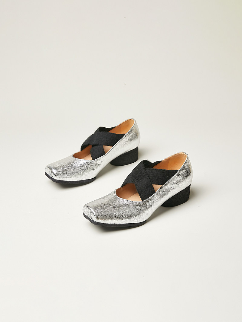 MISS DEER HANDMADE SHOES SLOW WORK CAREFUL WORK SQUARE TOE BALLET SHOES PUMPS PUMPS RETRO GRANNY SHOES SINGLE HEEL MARY JANE