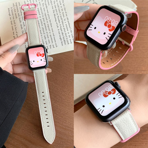 AppleWatch拼色头层真皮表带