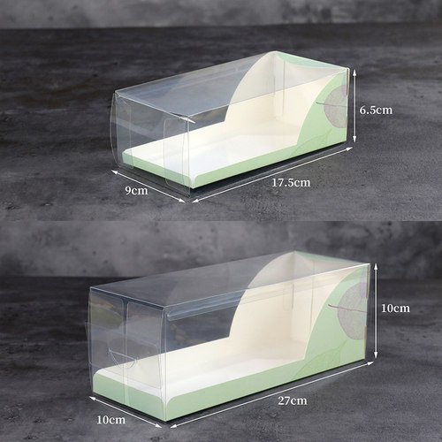 蛋糕卷27cm长条透明日式包装盒子