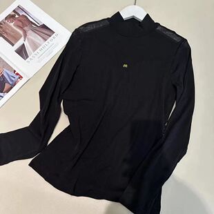 《姚家优麦汇》Y3673早秋款圆领设计感时尚百搭长袖显瘦上衣款女