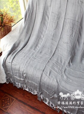 外贸简约ins午睡毯纯色竹纤维夏被灰色办公室卧室空调盖腿针织毯