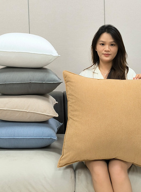 灯芯绒抱枕大靠垫靠枕套罩不含芯客厅沙发床头靠背垫轻奢高级感60