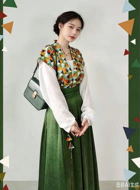 端午限定复原款原创夏季唐褙子半臂破群日常汉服端午节