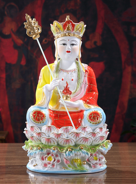 地藏王菩萨禅意中式风镇宅汉白玉