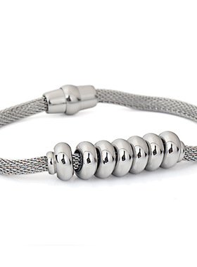 亚马逊Wish热卖 欧美创意个性电缆线手环 穿珠时尚钛钢手链女饰品