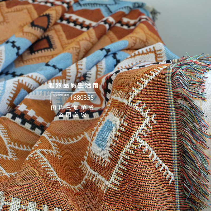 대외 무역 복고풍 유럽 양면 짠 모든 항목을 포함하는 소파 커버 방진 장식 커버 태피스트리 침대 커버 실 담요 식탁보