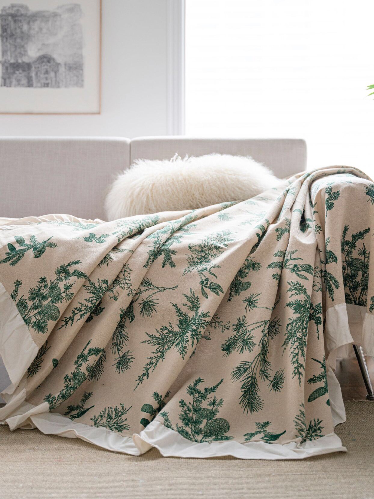 새로운 프랑스 스타일의 작은 신선한 목가적 인 면화 나병 모든 항목을 포함하는 소파 커버 다목적 방진 프릴 커버 천으로 식탁보