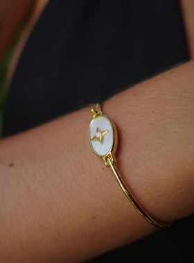 2025新款欧美复古贝壳手镯