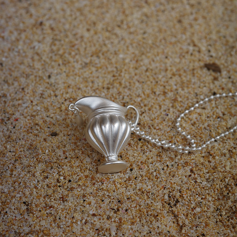 花壶吊坠独特创意银色2025年新款