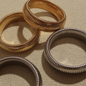 WEARRING 高级 弹力极简手镯可圆环夸张复古欧美时髦ins嘻哈个性