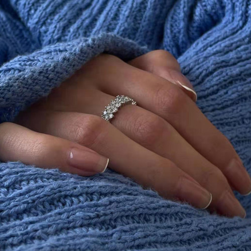 wearring碎钻时尚个性开口戒指