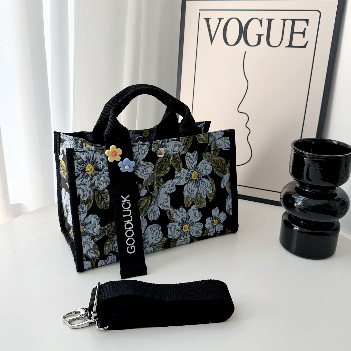 新款复古小众法式油画可斜托特包