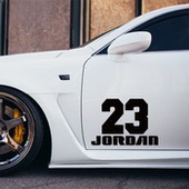 电动车摩托车装 Michael Jordan23号汽车后窗玻璃车门车身个性 饰贴