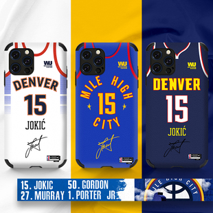 丹弗掘金队15号jokic约基奇手机壳适用iPhone17Promax阿隆戈登27号穆雷苹果16/15/14/13/华为vivo300小米OPPO