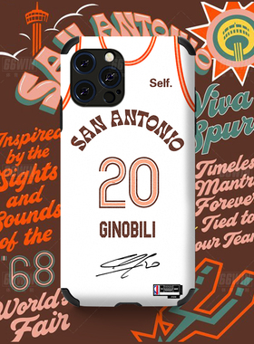 马刺gdp新城市版文班亚马24号瓦塞尔邓肯帕克吉诺比利手机壳适用iPhone15Promax苹果14/13/12/xs华为mate小米