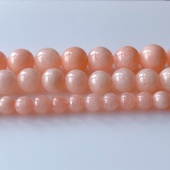 全新粉澳宝玉髓半成品diy手串项链手工原创散珠圆珠粉色珠子饰品