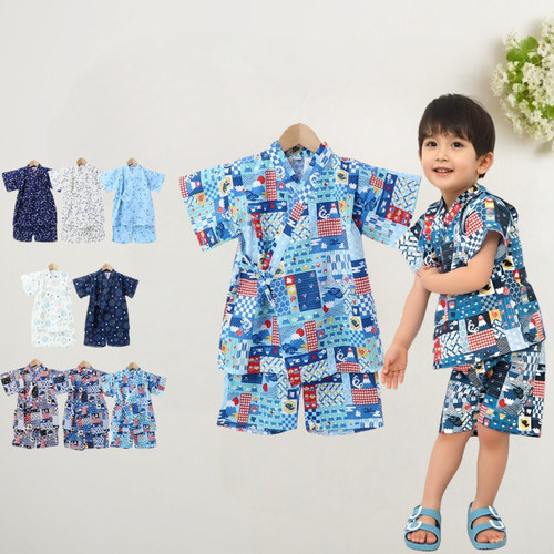 男童纯棉日系甚平和服浴衣套装