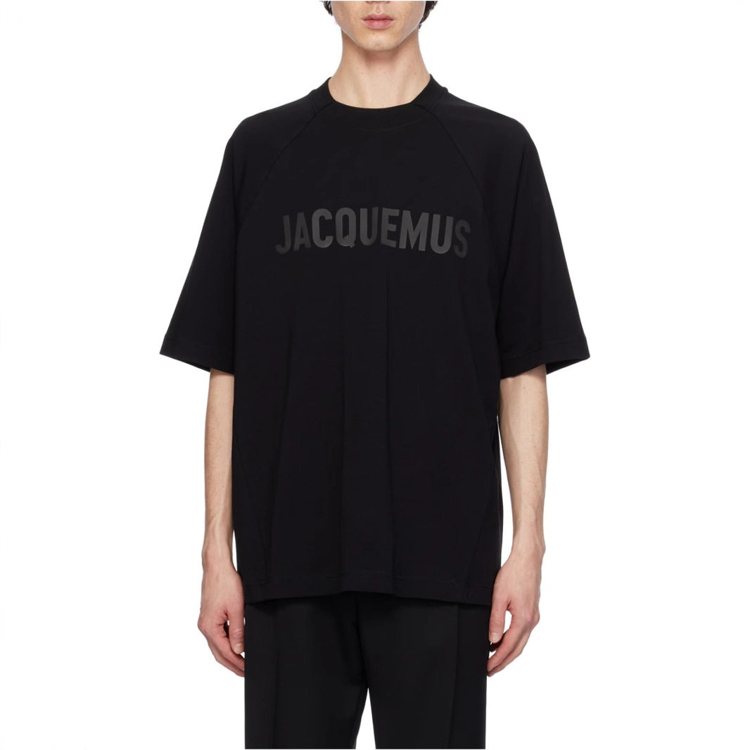 thumbnail for Jacquemus Style Cross-Border Printed Short-Sleeve T-Shirt for Men and Women, Round Neck, Plus Size, Men's American-Style Loose Short-Sleeve Top, Trendy