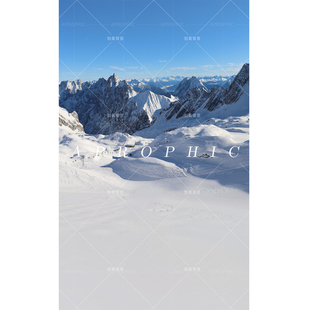 冬天雪山山峰拍照背景纸直播间3D雪景布置背景纸羽绒服雪景拍照纸