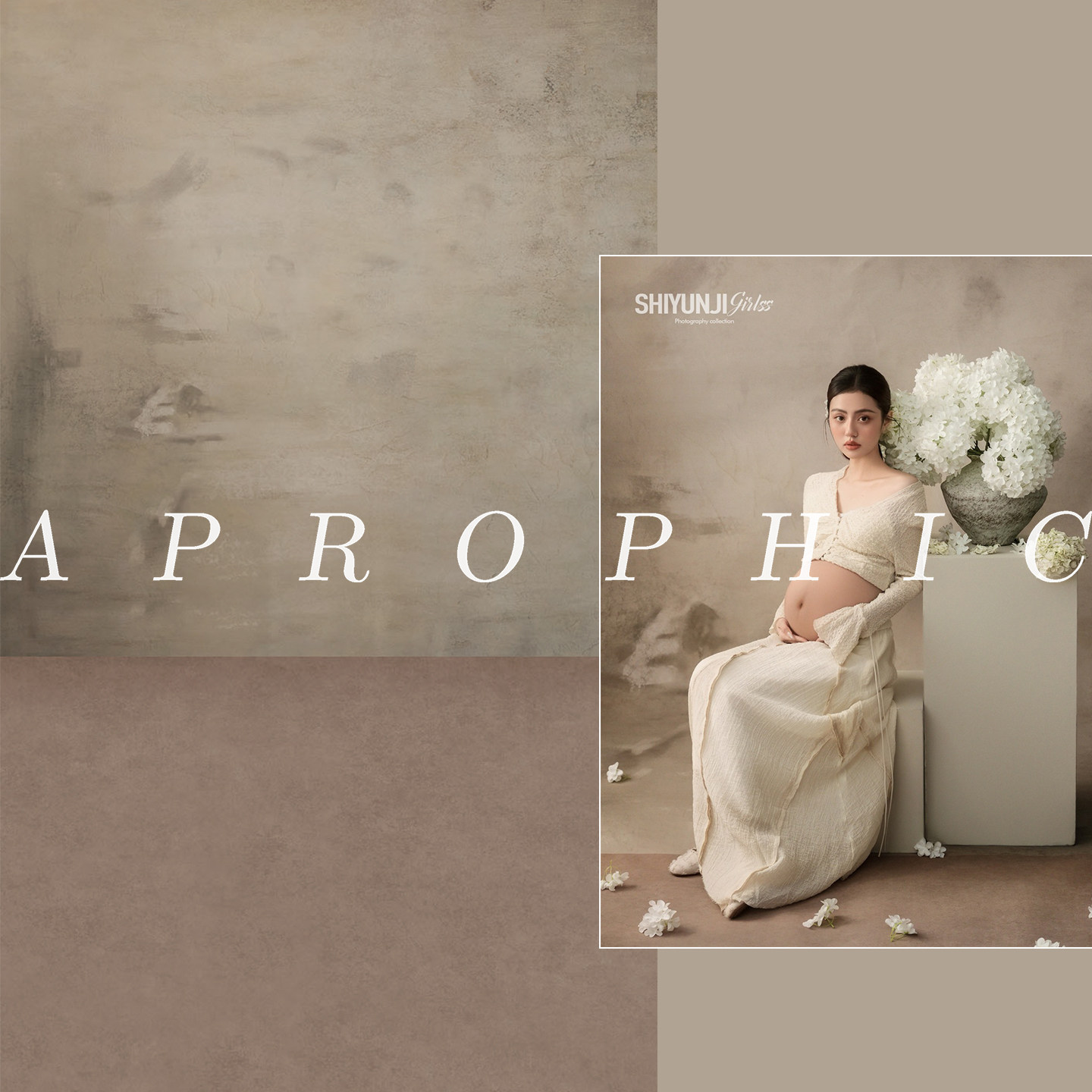 新款影楼少女拍照油画摄影背景布孕妇室内高级写真油画拍照背景纸