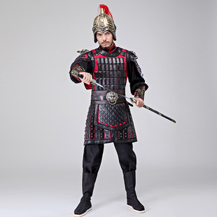 男士战国三国汉朝清朝铠甲将军元帅士兵武将小兵舞台影视剧服装