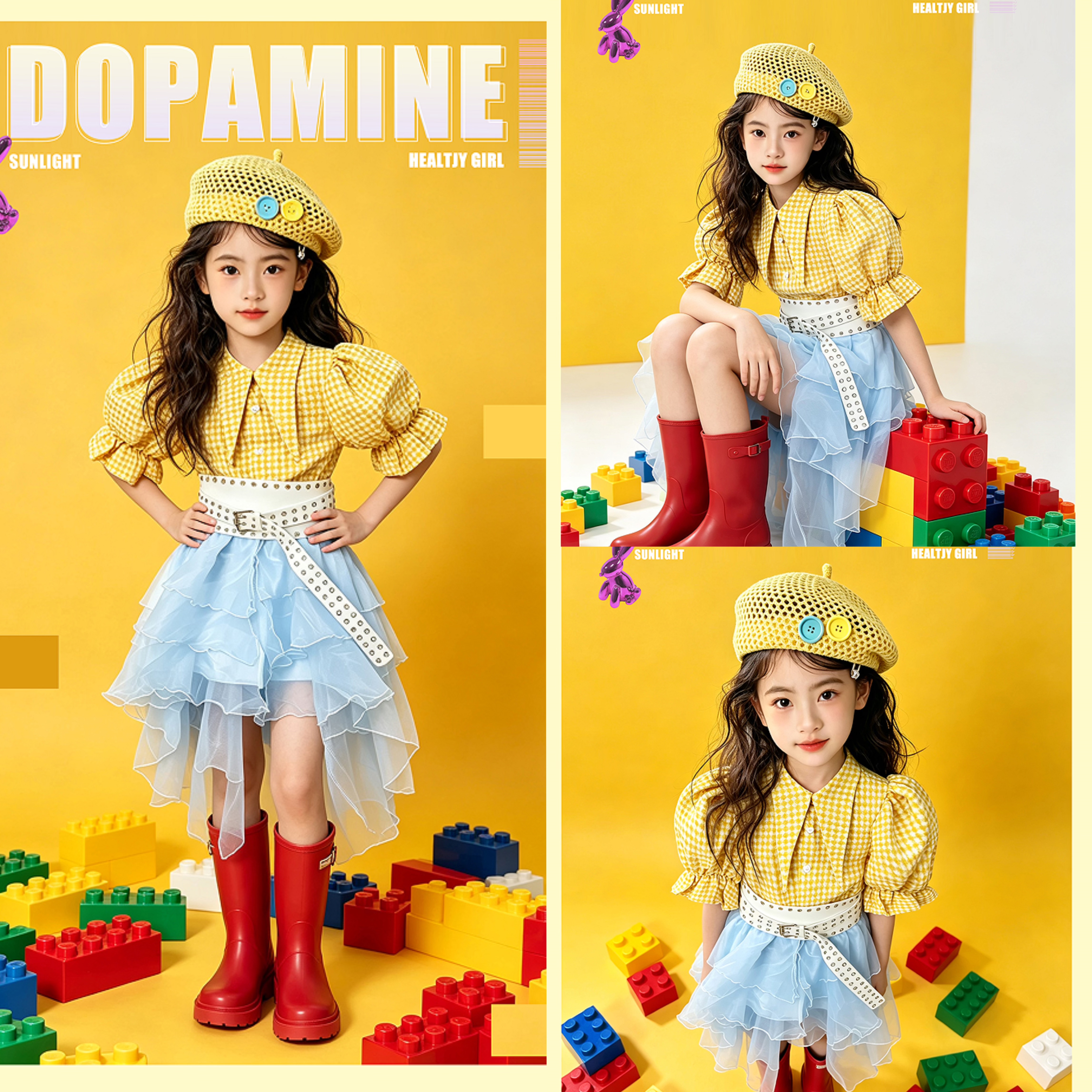 新款儿童摄影服装影楼拍照写真潮服女童公主风裙子韩版外景表演出