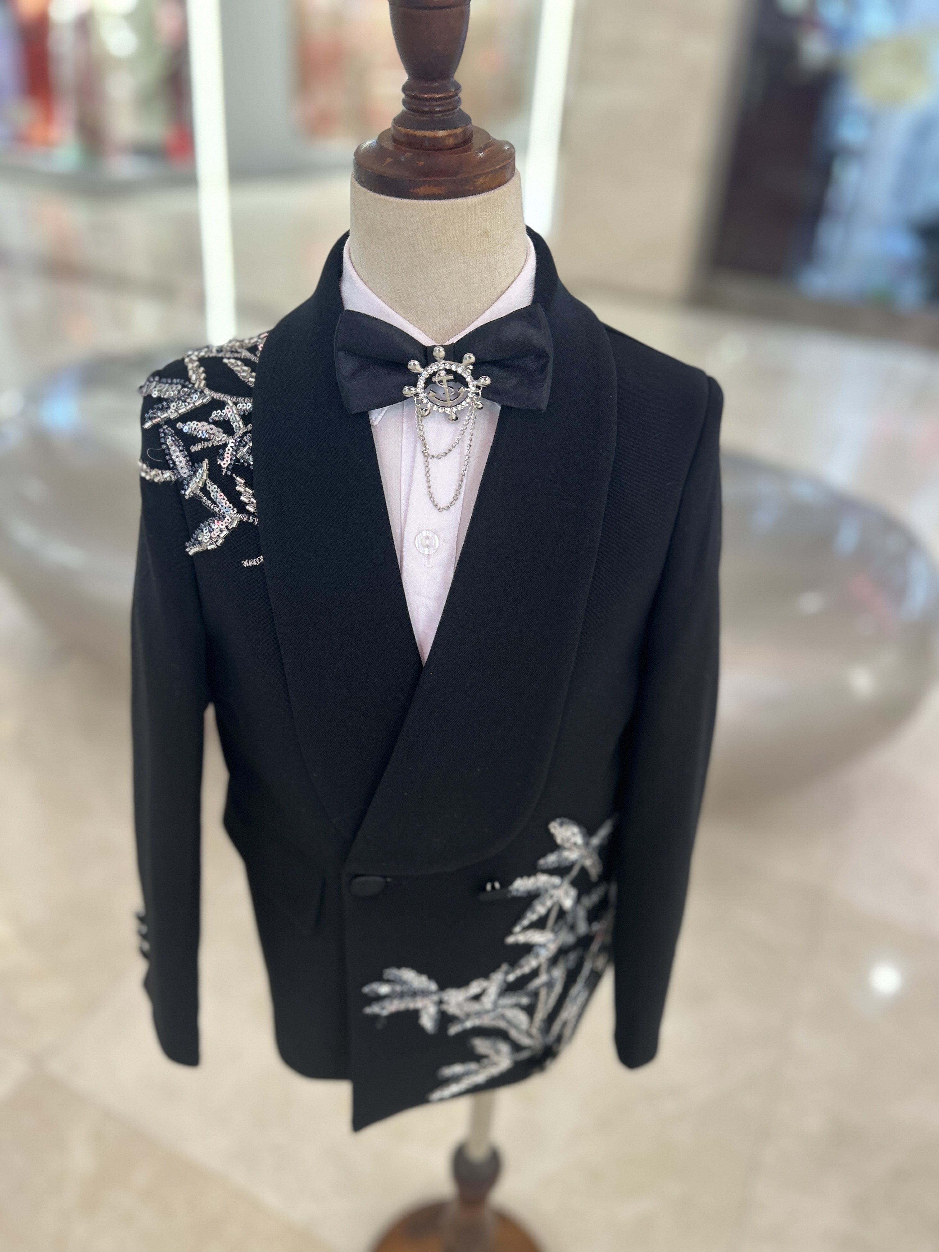 儿童西装套装男童新中式国风礼服小主持人钢琴表演演出摄影服潮童