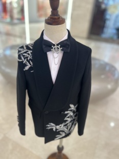 儿童西装套装男童新中式国风礼服小主持人钢琴表演演出摄影服潮童