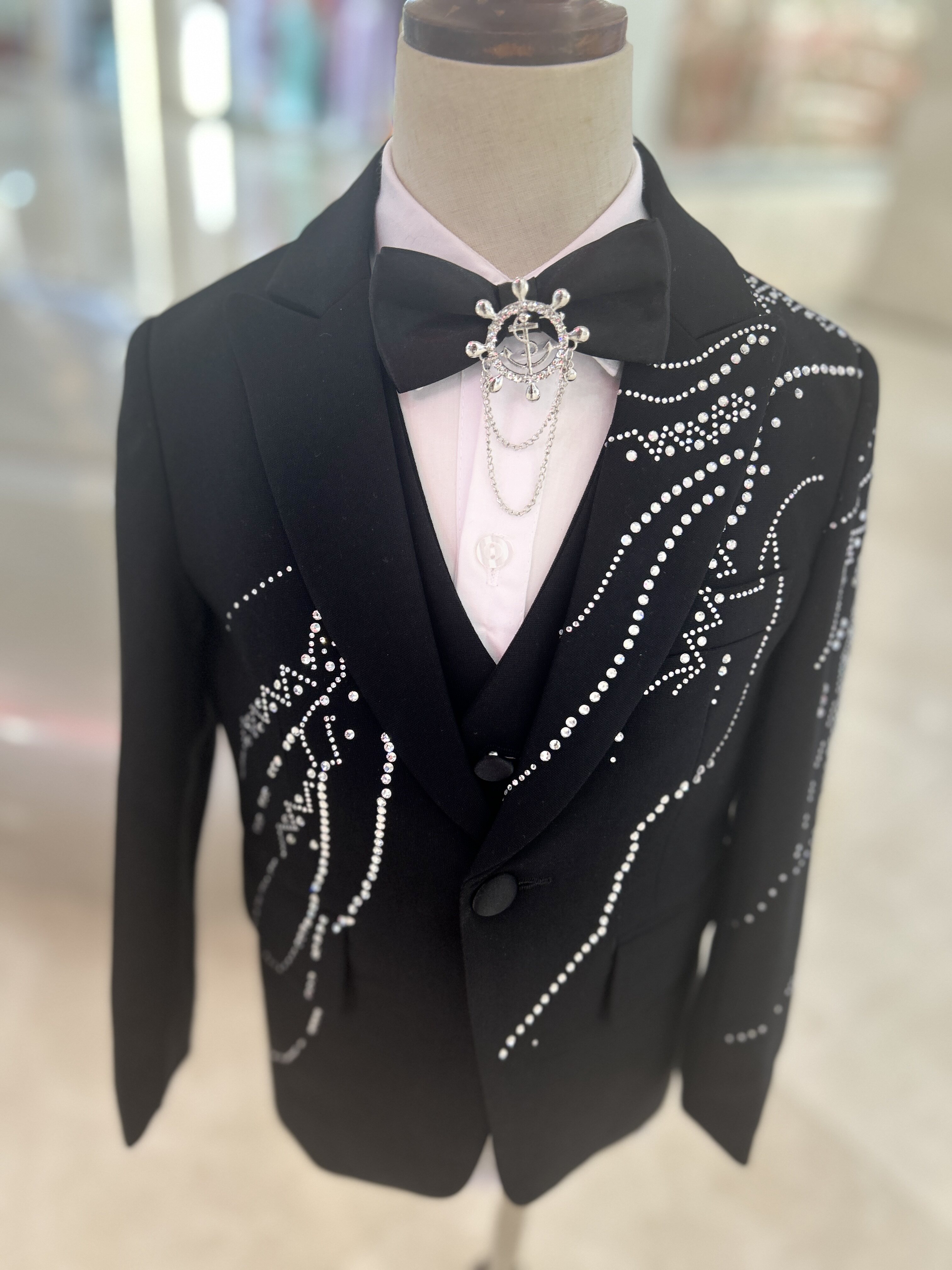 儿童礼服男童西装套装主持人花童小西服男孩高级感钢琴演出服