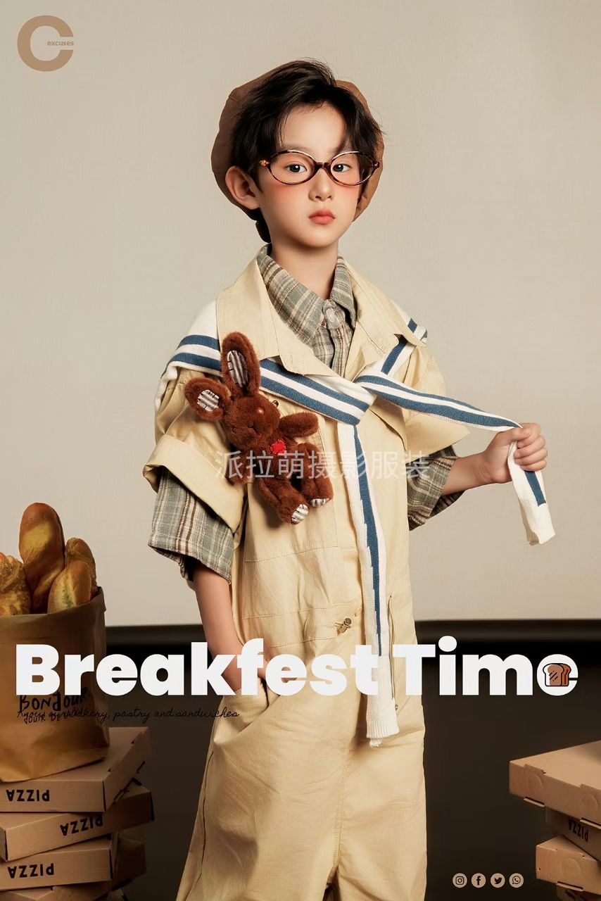 儿童摄影服装影楼拍照写真艺术照新款大童潮童潮服表演服演出服