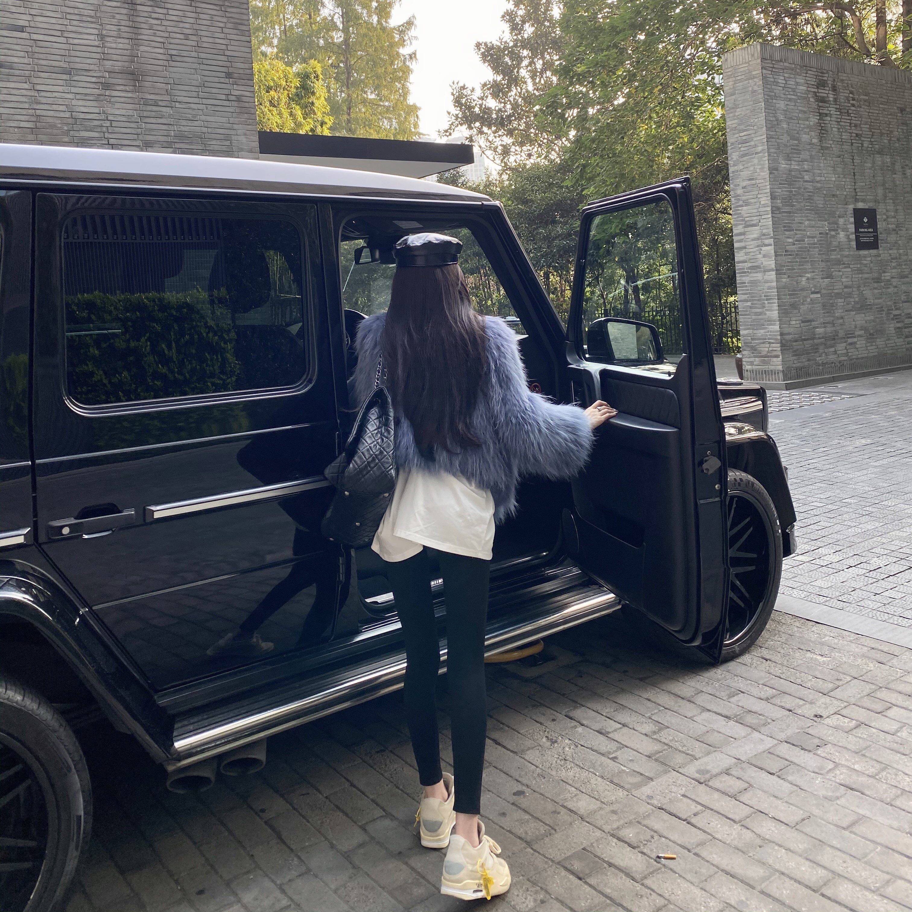 双面貉子毛编织皮草外套女2024新款冬短款反季加厚加密长袖年轻款