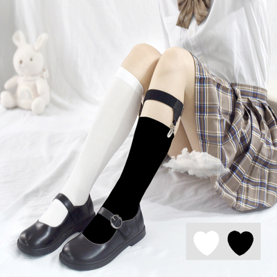 洛丽塔软妹日常夹腿环长筒袜子