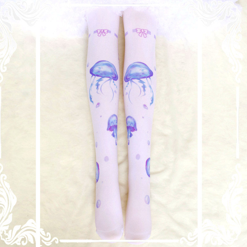 原创lolita连裤袜洛丽塔印花lo娘搭配卡通甜酷打底袜白丝少女丝袜,女士内衣/男士内衣/家居服,连裤袜/打底袜,淘宝优惠券,粉丝福利购,淘宝优惠卷