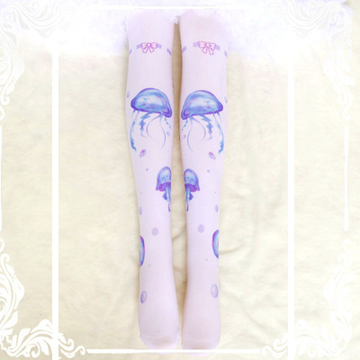 原创lolita连裤袜洛丽塔印花