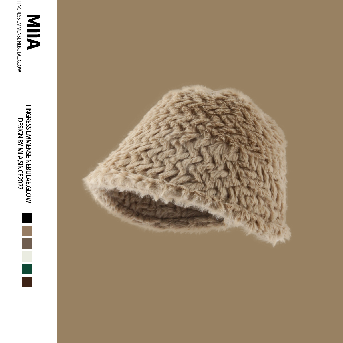 毛绒韩国显脸小水桶帽渔夫帽