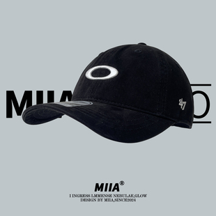 47复古水洗刺绣棒球帽夏季百搭时尚显脸小鸭舌帽遮阳防晒男女同款