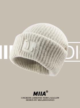 大头围宽松粗线毛线帽子女秋冬保暖堆堆冷帽加厚护耳帽百搭针织帽