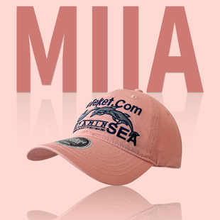 TEKET美式复古海豚刺绣棒球帽男女春夏2026新款遮阳显脸小鸭舌帽