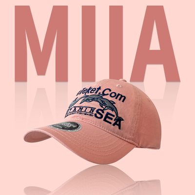 TEKET复古海豚刺绣遮阳棒球帽