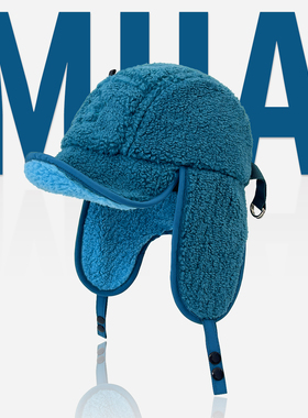 羊羔毛绒雷锋帽男女2025新款飞行帽冬季保暖护耳帽加厚防寒滑雪帽