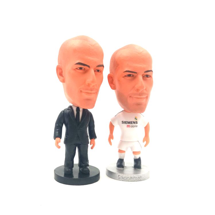皇家马德里主教练 口袋堂皇马齐达内球星公仔人偶玩偶摆件