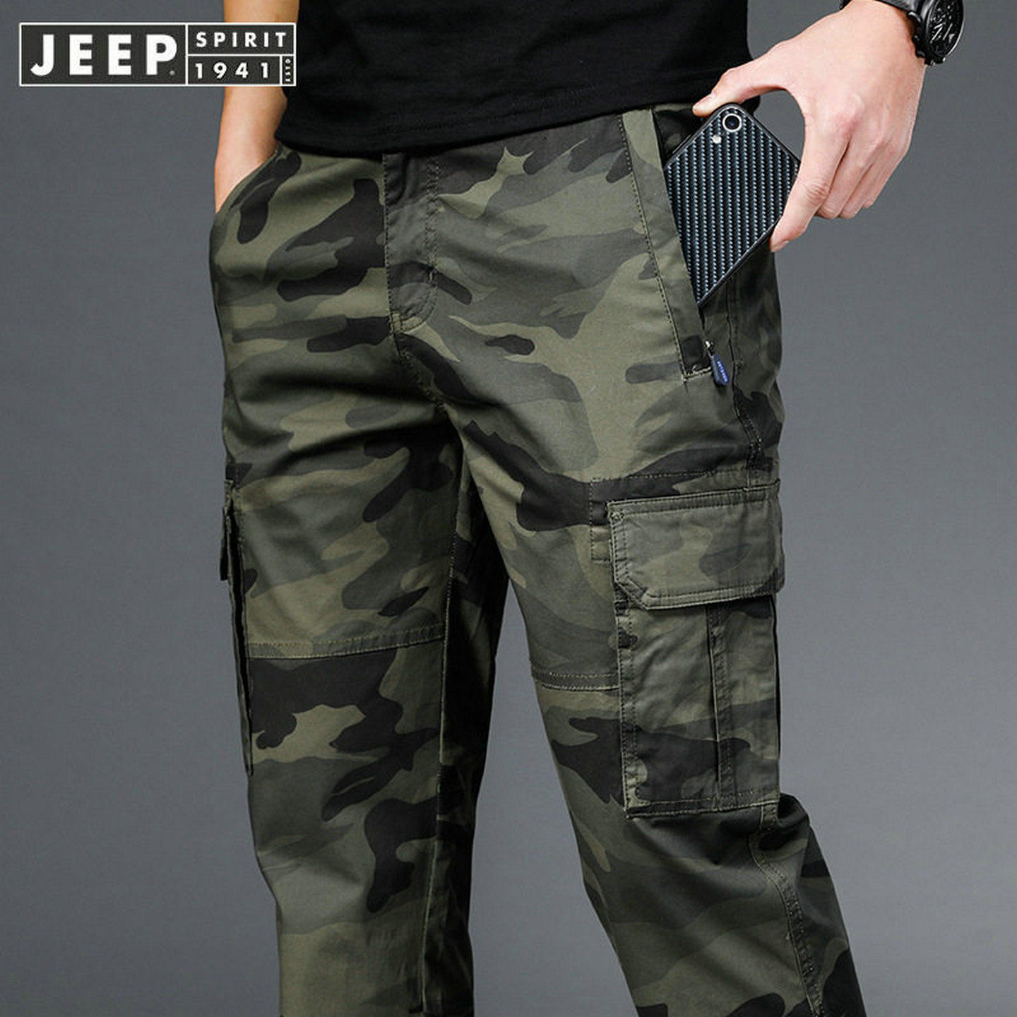 迷彩工装裤男款2026春秋季新款直筒美式纯棉户外军旅休闲裤多口袋