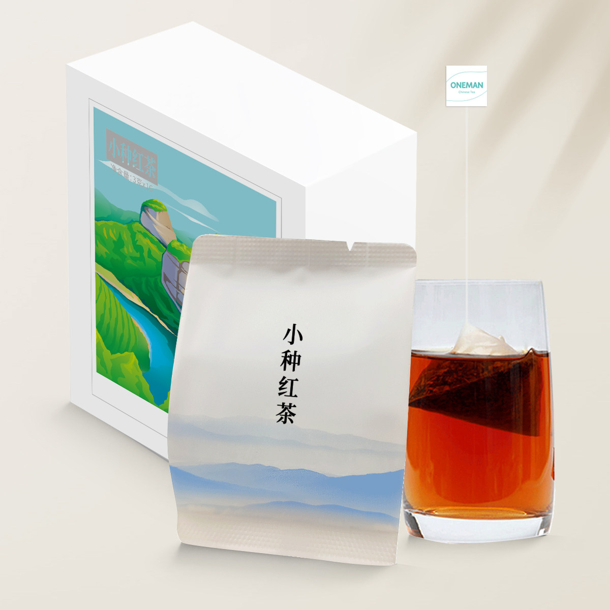 小种红茶袋泡茶48泡酒店正山小种款白茶包可定制观城茶叶ONEMAN,茶,正山小种,淘宝优惠券,粉丝福利购,淘宝优惠卷