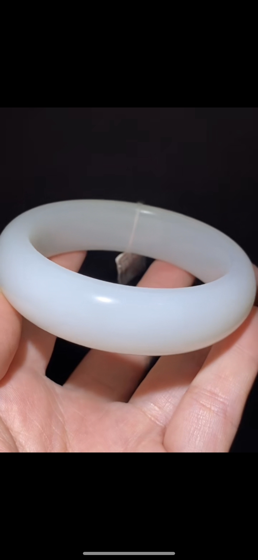 高品质新疆和田玉籽料 超级宽版手镯一级白带毛孔 玉种糯性强58mm