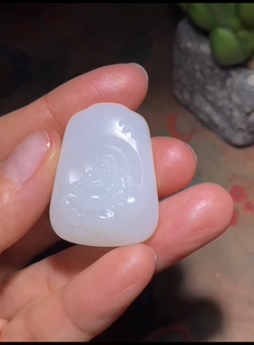 天然精品新疆和田玉籽料悟道如来佛一级白过灯正品带证书全国复检