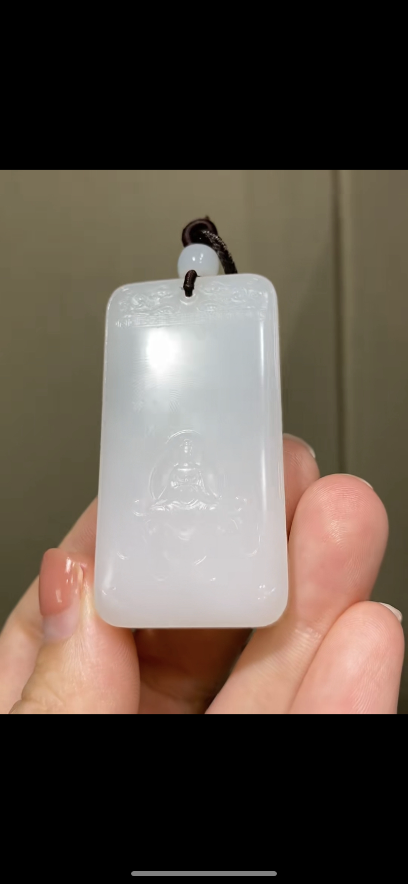 天然精品新疆和田籽料云纹无相观音牌55*38*12正品证书二十年老店