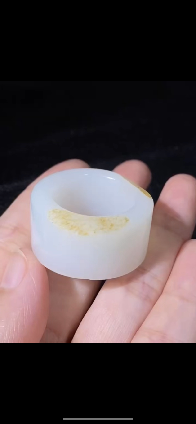 天然精品新疆和田籽料素扳指 21mm 正品带证书全国复检二十年老店